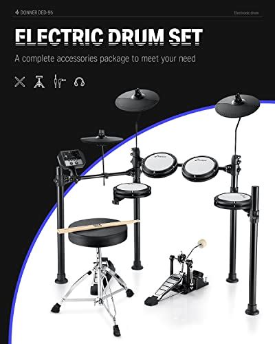 Donner DED 95 Electric Drum Set Electronic Drum Kit For Beginner With