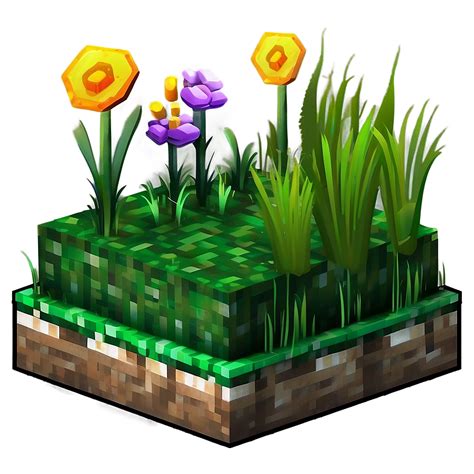 Download Detailed Minecraft Grass Texture Block Png 05252024