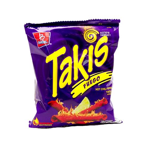 Takis Fuego Hot Chili Pepper And Lime Tortilla Chips