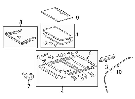 Toyota Camry Sunroof Opening Trim - 6321730100 | Toyota Parts ...