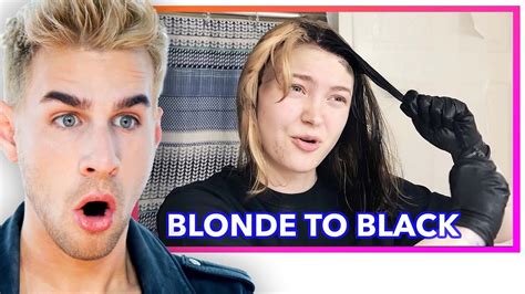 Hairdresser Reacts To People Dying Their Hair Blonde To Black Youtube