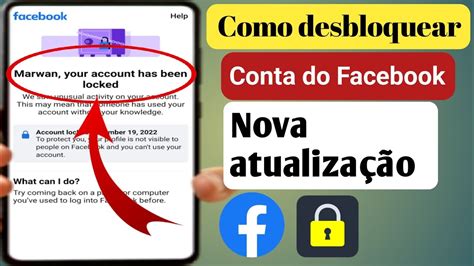 Como Desbloquear Conta Do Facebook Atualiza O Corrija Que Sua