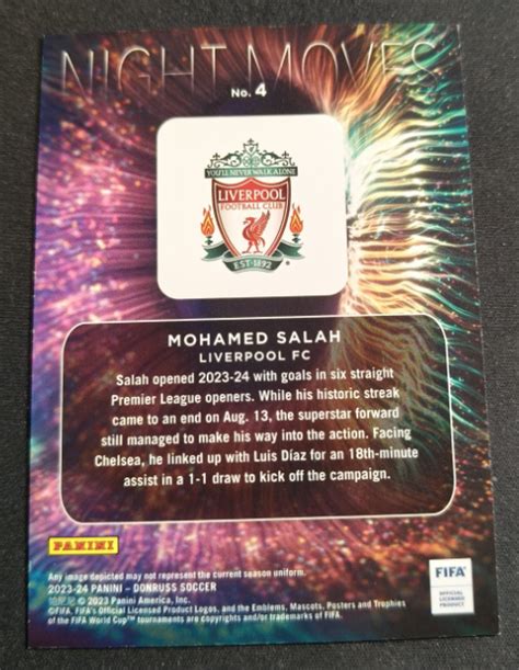 Mohamed Salah Panini Donruss Fifa Night Moves Ssp Liverpool