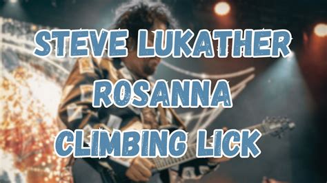 Quick Licks Lesson Steve Lukather Rosanna Climbing Lick Youtube