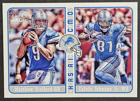 2012 Topps Magic Charismatic Combos CC SJ Matthew Stafford Calvin