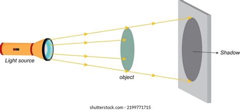 Schematic Diagram Shadow Object Shadow Formation Stock Vector (Royalty ...