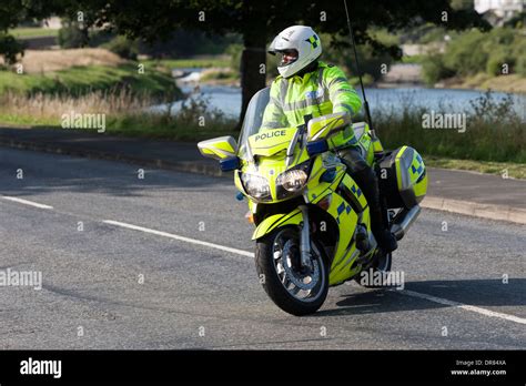 Lothian & Borders motorcycle police, Scotland Stock Photo - Alamy