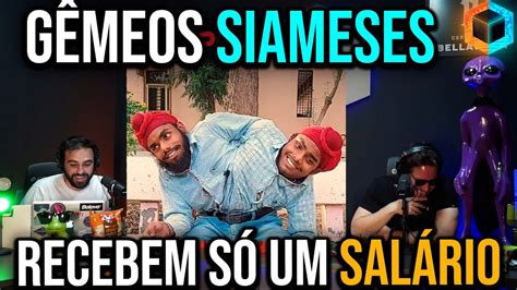 Gêmeos siameses recebem só um salário Cortes do Caixa Preta YouTube