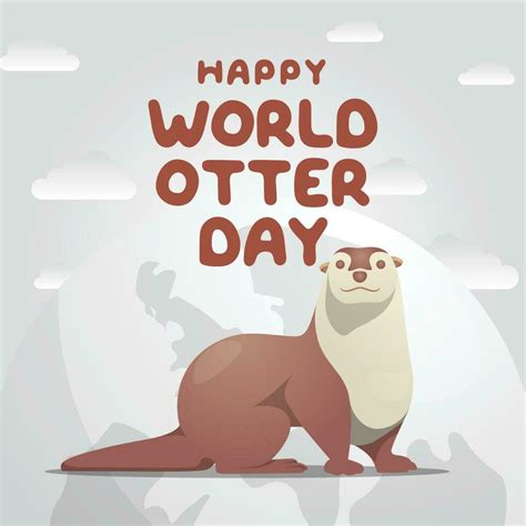 vector graphic of World Otter Day good for World Otter Day celebration ...