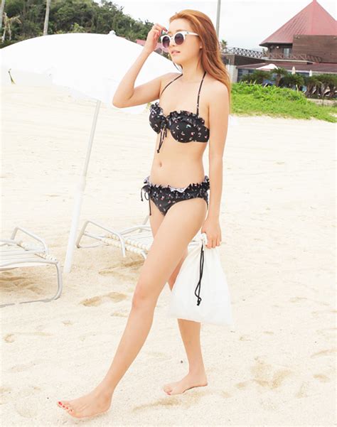 Stylenanda Ruffled Sailboat Wire Bikini KSTYLICK Latest Korean Fashion K Pop Styles