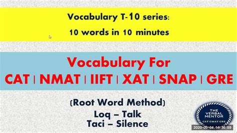 IIFT Verbal Ability Preparation Vocabulary List 3 CAT GMAT