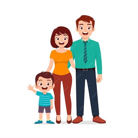 premium vector cute  boy  mom  dad
