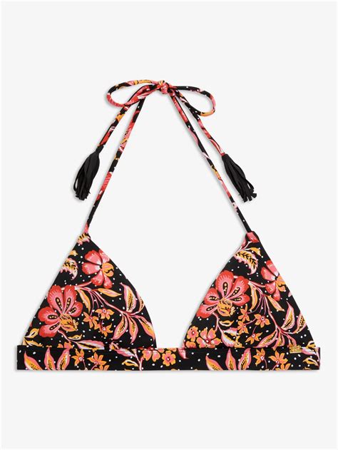 And Or Batik Floral Print Triangle Bikini Top Endource