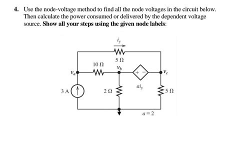 Solved Use The Node Voltage Method To Find All The Node