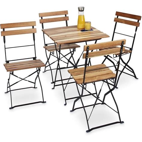 Chaises De Table De Jardin Relaxdays Chaise De Jardin Pliante Lot De 4