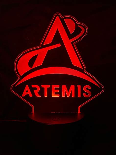 Small Artemis 1 Mission Logo Color Changing LED Light - Etsy