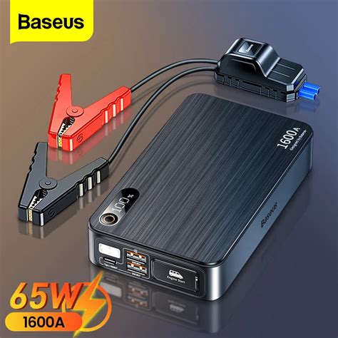 Baseus 1600a Car Jump Starter Power Bank 16000mah 12v Starting Device Powerful Portable Charger