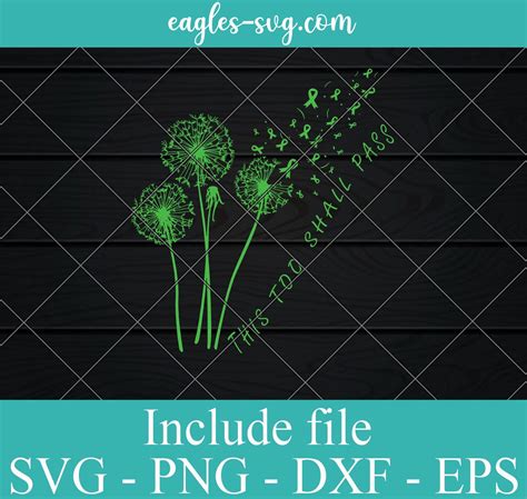 Dandelions Mental Heath Awareness Svg Png Eps Dxf Cricut Cameo File