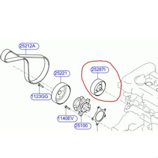 Genuine Tensioner Idler Pulley For Hyundai Accent Gas Gamma