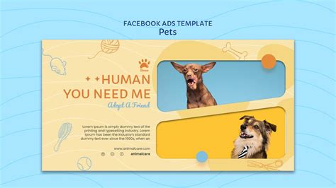 Free Psd Flat Design Pets Template