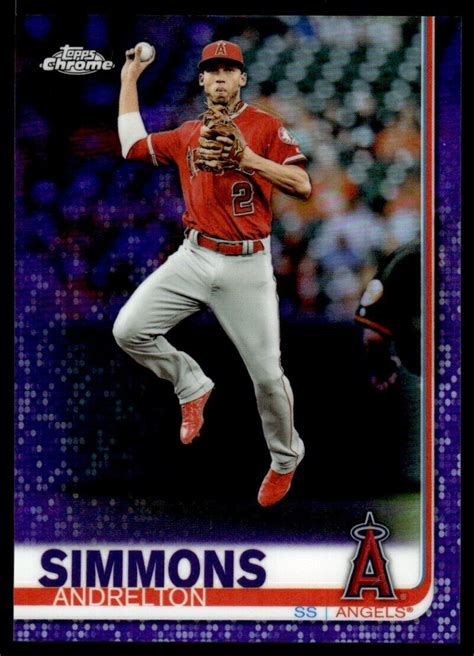 Topps Chrome Purple Refractor Andrelton Simmons Los