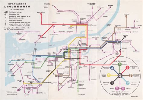 Transit Maps Historical Map Gothenburg Tramways January 1966