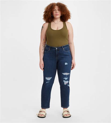 Boyfriend Womens Jeans Plus Size Dark Wash Levis® Us