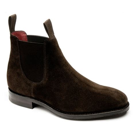 Loake Womens Chatterley Dark Brown Suede Chelsea Boots