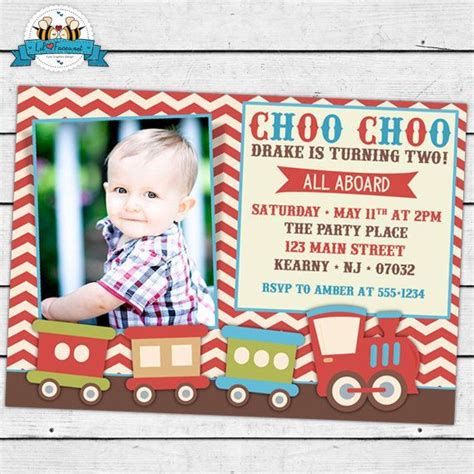 Train Birthday Party Invitations For Anna Train Birthday Party Invitations Choo Choo Train