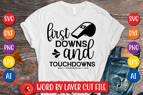 First Downs And Touchdowns Svg Design Graphic By Megasvgart Creative