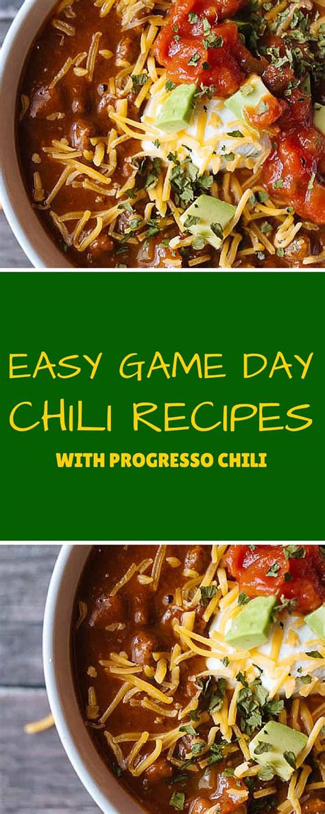 Game Day Chili Recipe With Progresso™chili Everyday Eyecandy