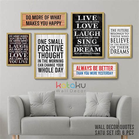 Jual Set Pcs Pajangan Hiasan Dinding Wall Decor Poster Quotes