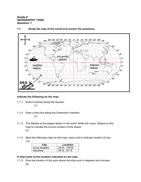 Grade 6 Ss Geography Map Skills