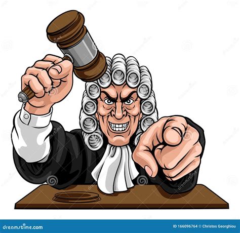 Judge Cartoon Character Stock Vector Illustration Of Legal 166096764