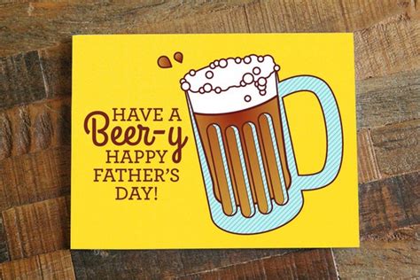 Items Similar To Funny Card For Dad Have A Beer Y Happy Fathers Day Funny Fathers Day Pun