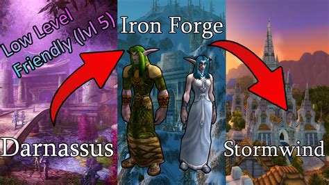 How To Get To Iron Forge And Stormwind From Night Elf Start Zone Darnassus Low Level Wow Classic