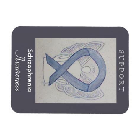 Schizophrenia Awareness Ribbon Angel Custom Magnet Zazzle