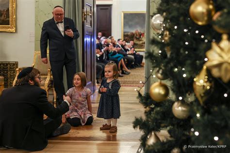 Uroczysto Zapalenia Wiec Chanukowych W Pa Acu Prezydenckim En Hebr