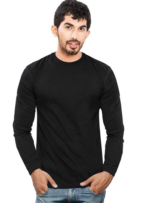 Men Plain Black Full Sleeves Plain Full Sleeves Wear Your Opinion