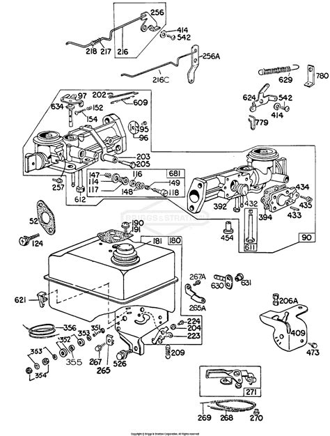 Carbureter Diagram For Model Ch S Briggs And Stration Brigg