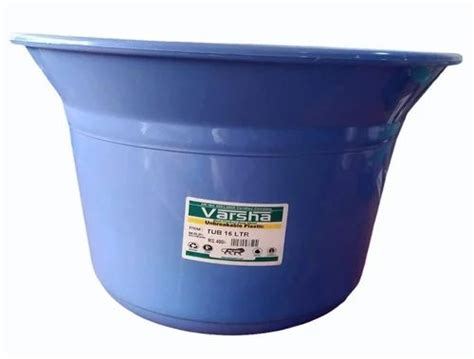 Varsha 16 L Blue Plastic Tub Size 15 Inch D At Rs 240 Piece In