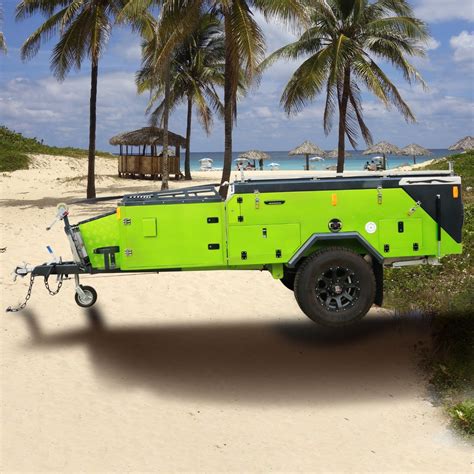 2023 Kinlife Factory Off Road Hot Selling Rear Folding Camping Trailer