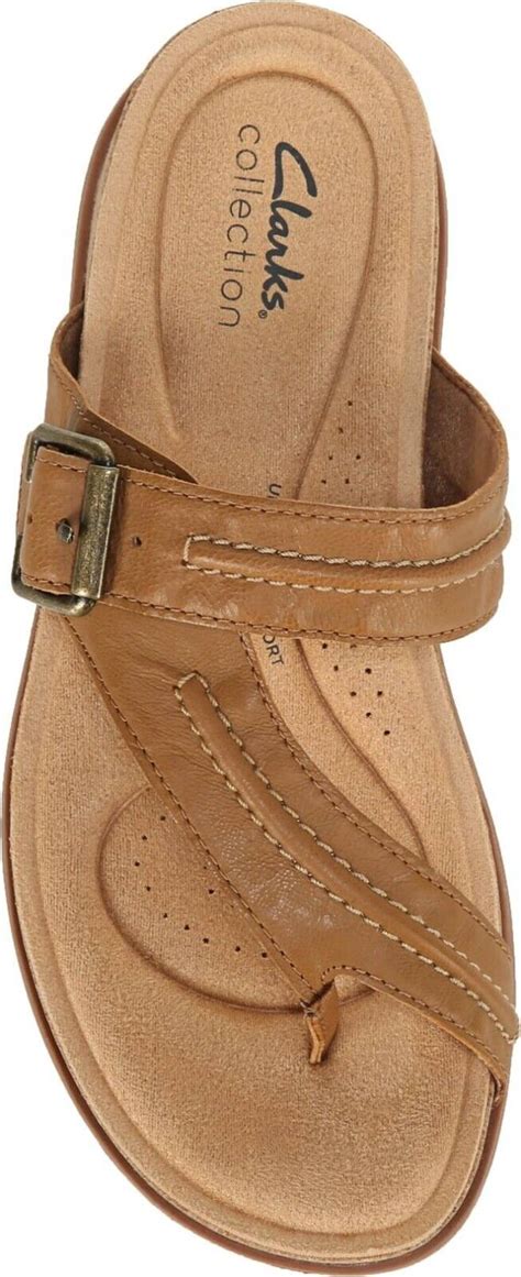 Clarks Womens Brynn Madi Brown Leather Thong Open Toe Sandals Ebay