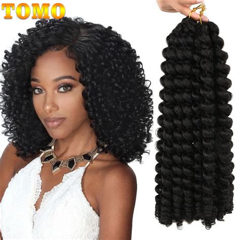 Tomo Synthetic Jumpy Wand Curl Crochet Braids Inch Ombre Jamaican