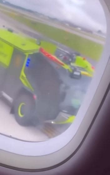 Horror Moment Passengers See Flames Coming From Their Plane As It