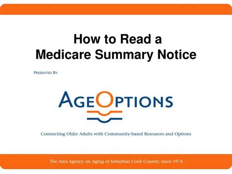 Ppt How To Read A Medicare Summary Notice Powerpoint Presentation