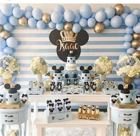 Mickey Mouse Theme Baby Boy Birthday Themes Baby Boy First Birthday