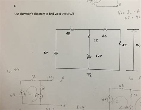 Solved Use Thevenin S Theorem To Find Vo In The Circuit K Chegg