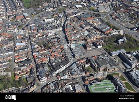 Aerial View Of Darlington Town Centre County Durham Stock Photo Alamy