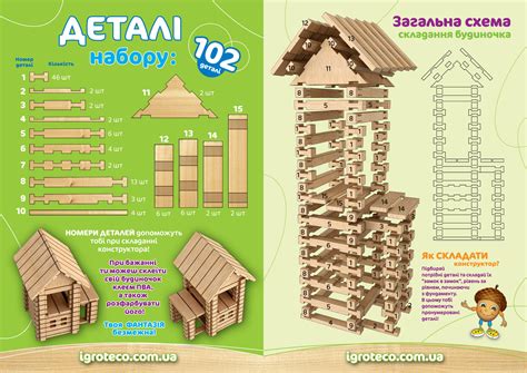 Деревянный конструктор Игротеко Домик с верандой (102 детали) - купить ...